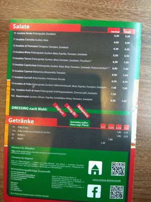 Flyer 03 at Pizzeria Corona in Dortmund