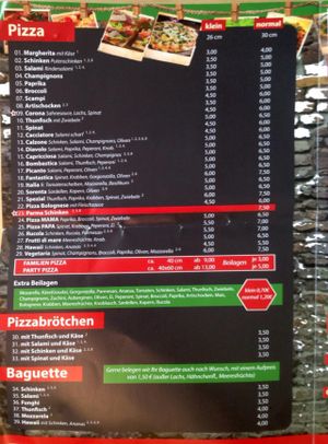 Menu - page 2 at Pizzeria Corona in Dortmund