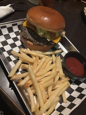 Vegan mushroom smash burger  at Zweitbester in Vienna