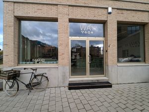 entrance by the water at WAY Keizerpoort in Ghent