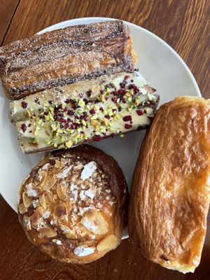 Various baked goods. Recommend the raspberry thyme croissant   at WAY Keizerpoort in Ghent