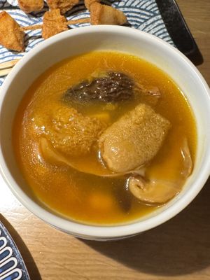 Mushroom soup   at Qingchunli in Hangzhou