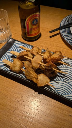 Cumin skewers (Lion head mushroom) at Qingchunli in Hangzhou
