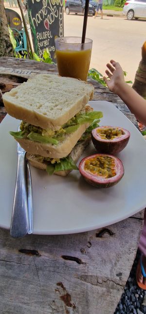 Avocado and chickpea sandwich at Home No. 8 in Krabi