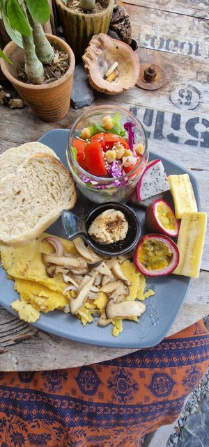 Mushroom omelette at Home No. 8 in Krabi