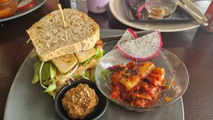 Tofu and bacon sandwich at Home No. 8 in Krabi