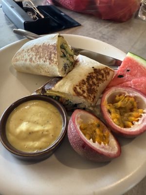 Avocado spinach wrap 🤤  at Home No. 8 in Krabi