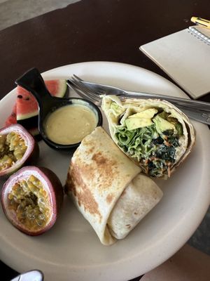 Another avocado spinach wrap lol   at Home No. 8 in Krabi