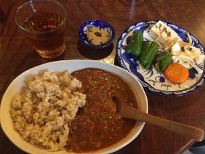 Fruits Curry with Fig and Apricot at Poleyale in Tokyo