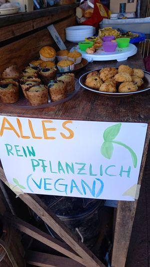 vegan food (on open day) at Lebenshof Tierlieben in Ammerbuch