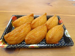 Plain Inari 

Rice Inside Fried Sweet Tofu Pouch at More Than Sushi in Poole
