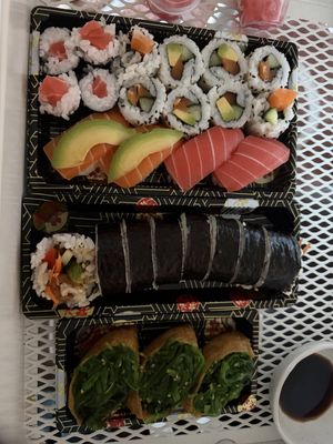 September 2025 vegan sushi platter  at More Than Sushi in Poole