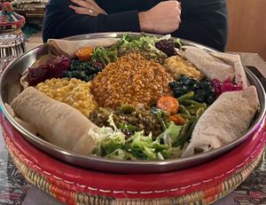 Veggie platter  at Nyala Barka in Geneva