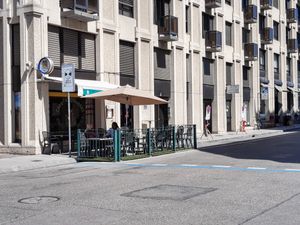 Outdoor seating at Nyala Barka in Geneva