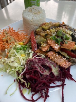 Lucky plate   at Loving Hut - Warynskiego in Warsaw