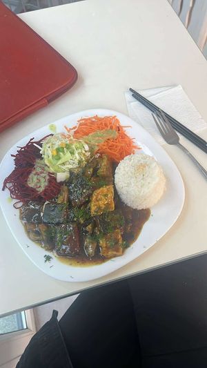 nori rice dish  at Loving Hut - Warynskiego in Warsaw