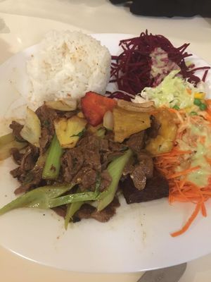 soy meat at Loving Hut - Warynskiego in Warsaw