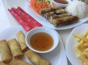 spring rolls  at Loving Hut - Warynskiego in Warsaw
