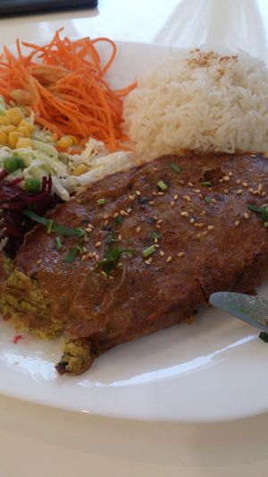 Happy plate at Loving Hut - Warynskiego in Warsaw