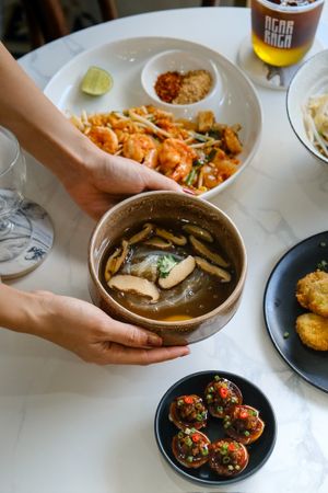 Faux shark fin. 100% Vegan at AGAR RAGA - Akaaka - อาการากา in Bangkok