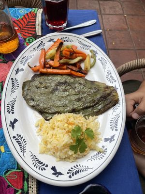 Grilled nopales (cactus)  at Restaurante Maya Canada in Palenque