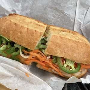 Crispy Tofu Banh Mi   at Dinosaurs in Pacifica