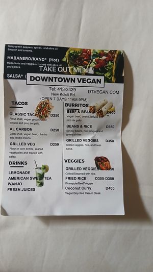  at Down Town Vegan in Serrekunda
