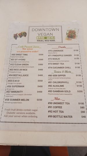  at Down Town Vegan in Serrekunda