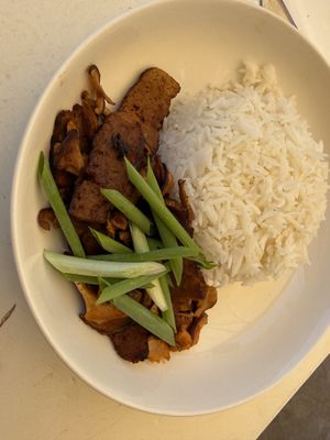 Warrior steak (chickpea)   at Down Town Vegan in Serrekunda