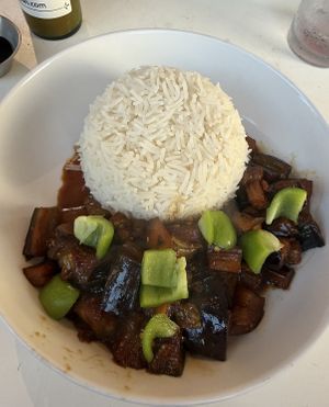 Eggplant  at Down Town Vegan in Serrekunda