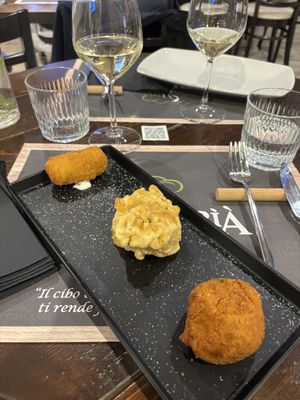 Tris di antipasti  at Arrecrià Bistrot in Naples