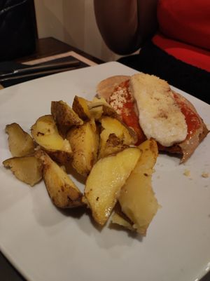 Cotoletta Fritta con Prosciutto e Provola Veg at Arrecrià Bistrot in Naples