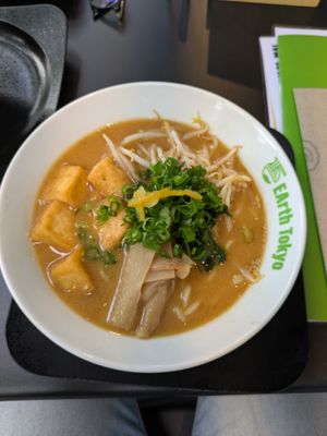 Yuzu ramen with miso flavor. 4/5 at EArth Tokyo Berlin Tiergarten - Japanese Ramen Restaurant in Berlin