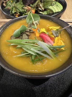 The bomb coconut ginger sweet potato soup!  at Mutuo - Sabor Nikkei in San Juan