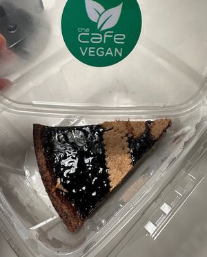 Delicious raspberry tart!  at The Cafe in San Juan