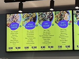 Vegan menu   at Fat Monk – Wien DC Tower in Vienna