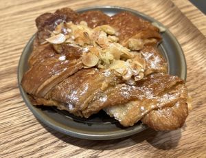 Almond croissant  at Land & Monkeys - Montmartre in Paris