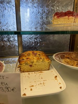 Vegan rhubarb cake  at Pfeiffer Alm in Garmisch-partenkirchen