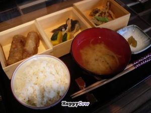 Lunch set (vegan). at Futatsunoki in Musashino