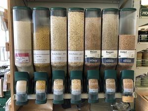 Unpackaged grains  at Tagwerk Biomarkt Freising in Freising