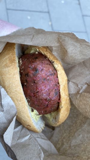 Frikadellen mit Senf 🤤  at Die Vegane Fleischerei - Hamburg in Hamburg