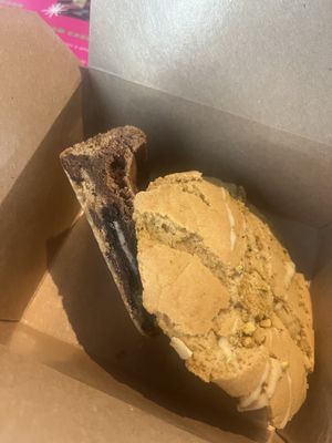 Slutty brownie and pistachio & white choc cookie   at Naked Bakes in Dublin