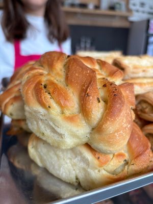 Garlic and herb knots at Naked Bakes in Dublin