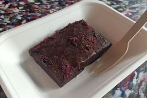 Raspberry Brownies at Naked Bakes in Dublin