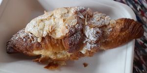 Almond croissant at Naked Bakes in Dublin