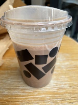 Dark ginger iced chocolatee  at Knoops in Guildford