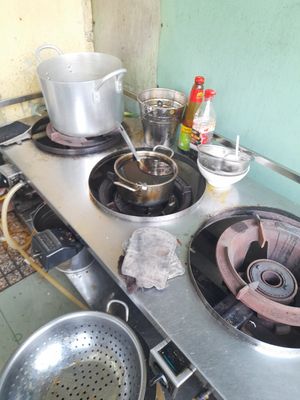 Part of the outside kitchen at Thôi Ke in Ho Chi Minh City