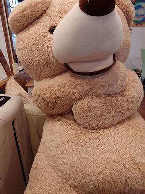 There is a big bear in the Restaurant at Cafe & Space Link in Fukuyama