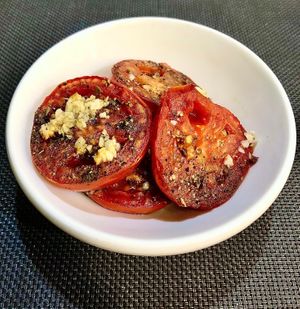 Garlic tomatoes  at Food Souk Restaurant in Dubai