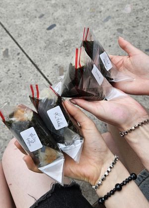 All onigiris at SAKAMOTO-YA STREET FOOD in Warsaw